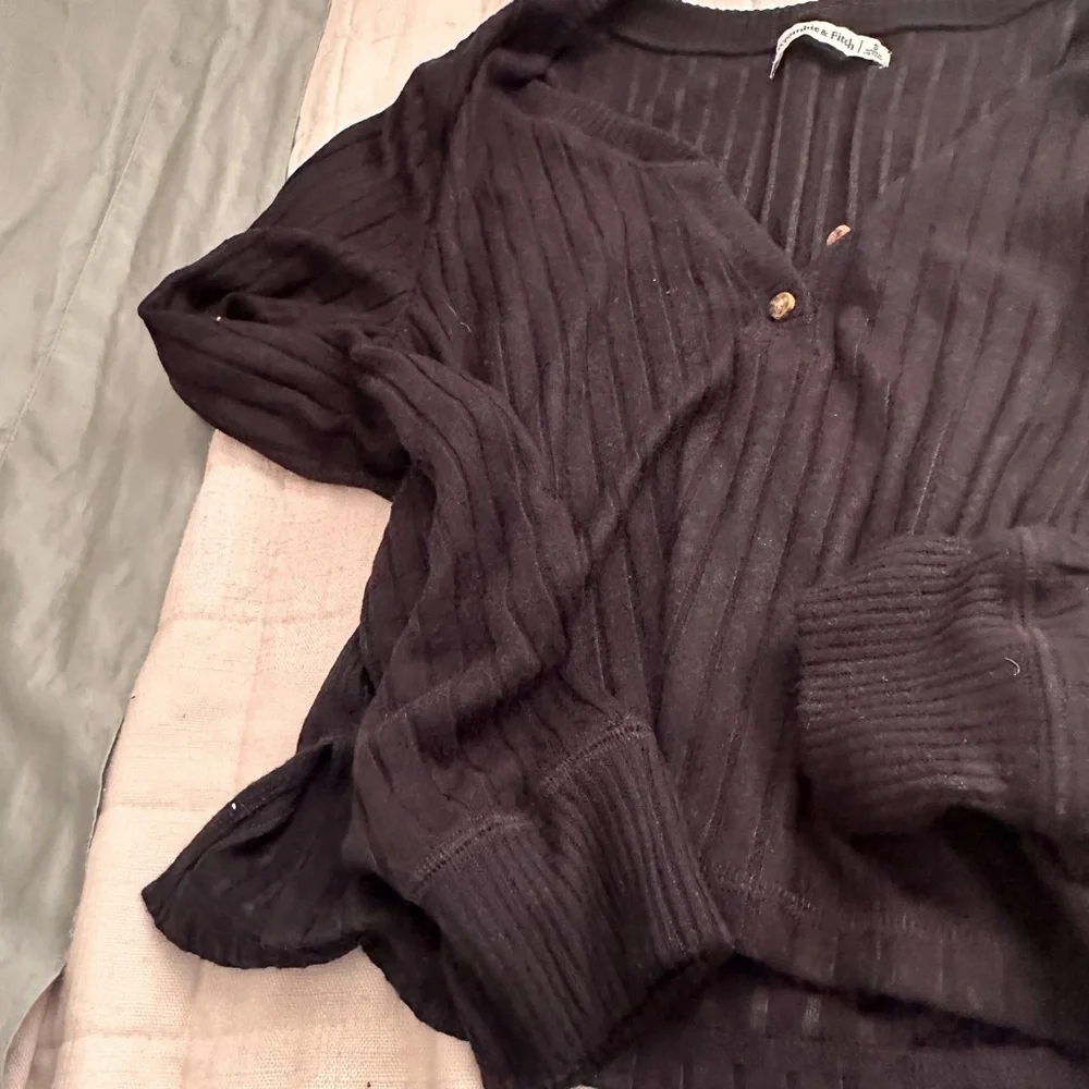 abercrombie 2 pieces black ribbed pajama set - Picture 6 of 6